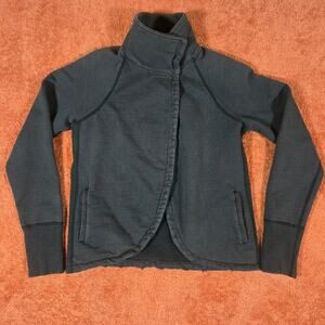 James Perse Open Front Dark Gray Black Jacket Womens Shrug Poncho Size 3